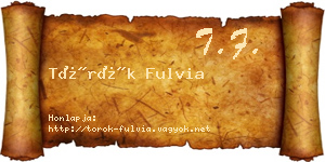 Török Fulvia névjegykártya